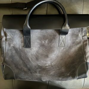 Bennett Winch suede and leather brief case.
